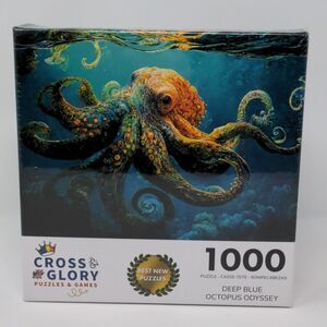 1000 Piece Cross & Glory Deep Blue Octopus Odyssey Jigsaw Puzzle 2023 NEW Sealed